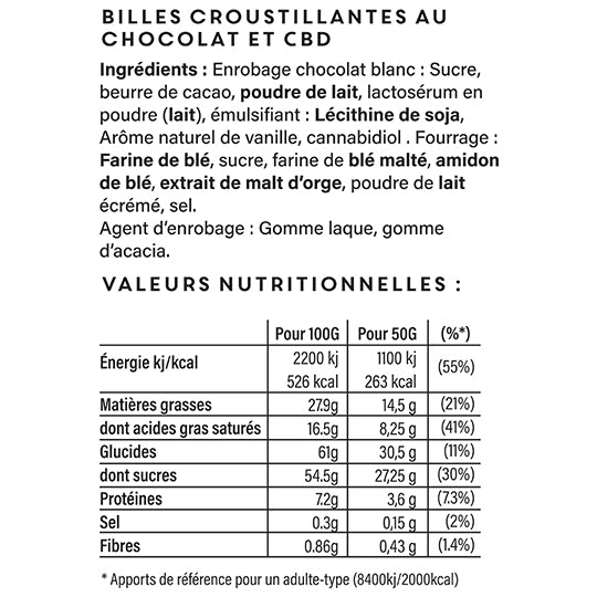 <strong>Informations nutritionnelles</strong>