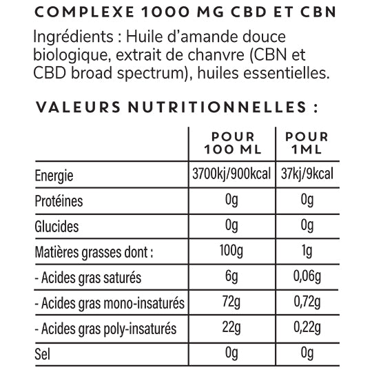 <strong>Informations nutritionnelles</strong>