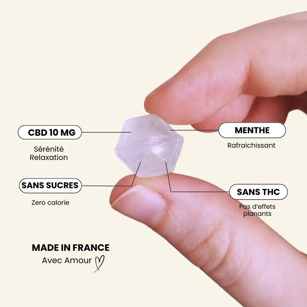 Bonbons CBD 400 mg menthe sans sucre - Délicure
