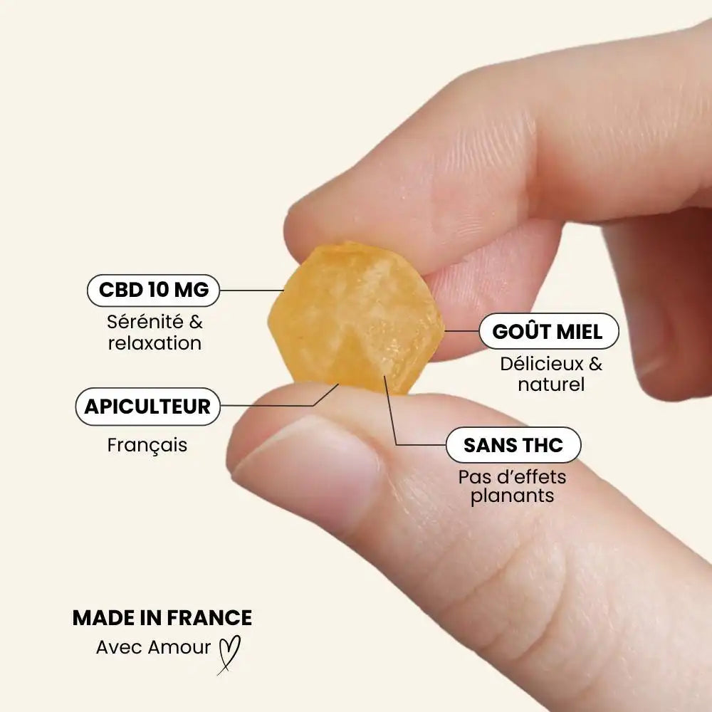 Bonbons CBD 400 mg miel de France - Délicure