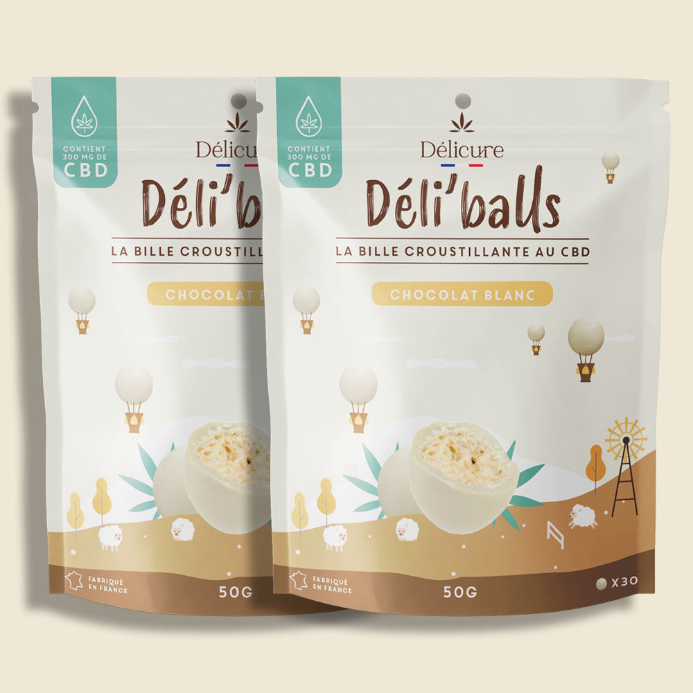 Déli'balls CBD chocolat blanc - Delicure France