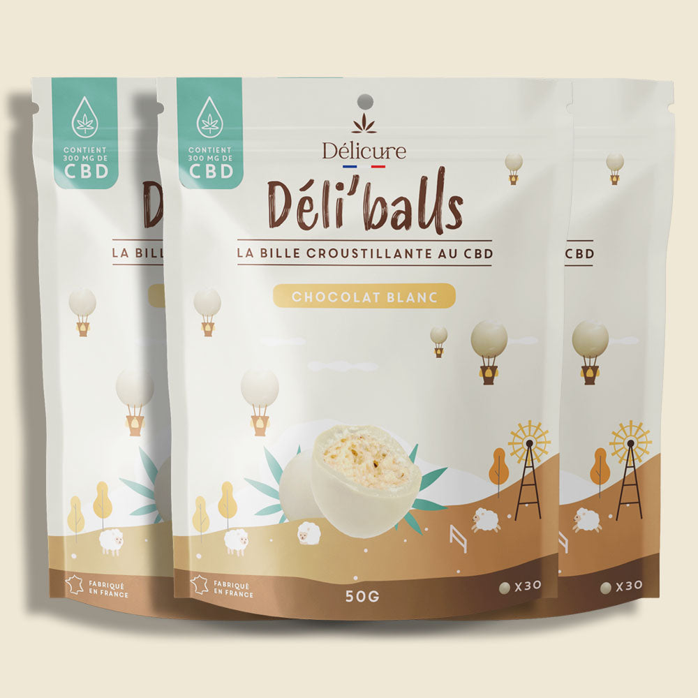 Déli'balls CBD chocolat blanc - Delicure France