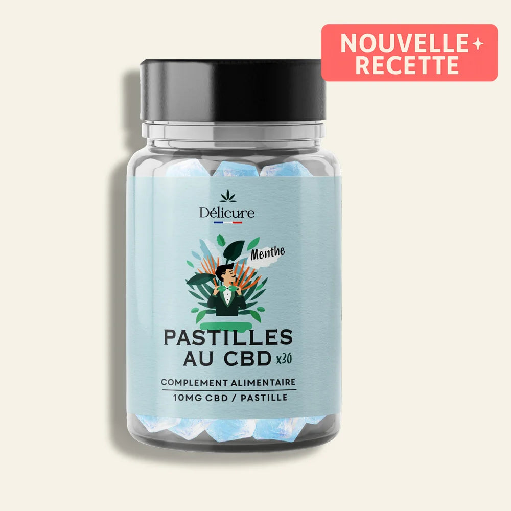 Bonbons menthe CBD, fabriqus en France