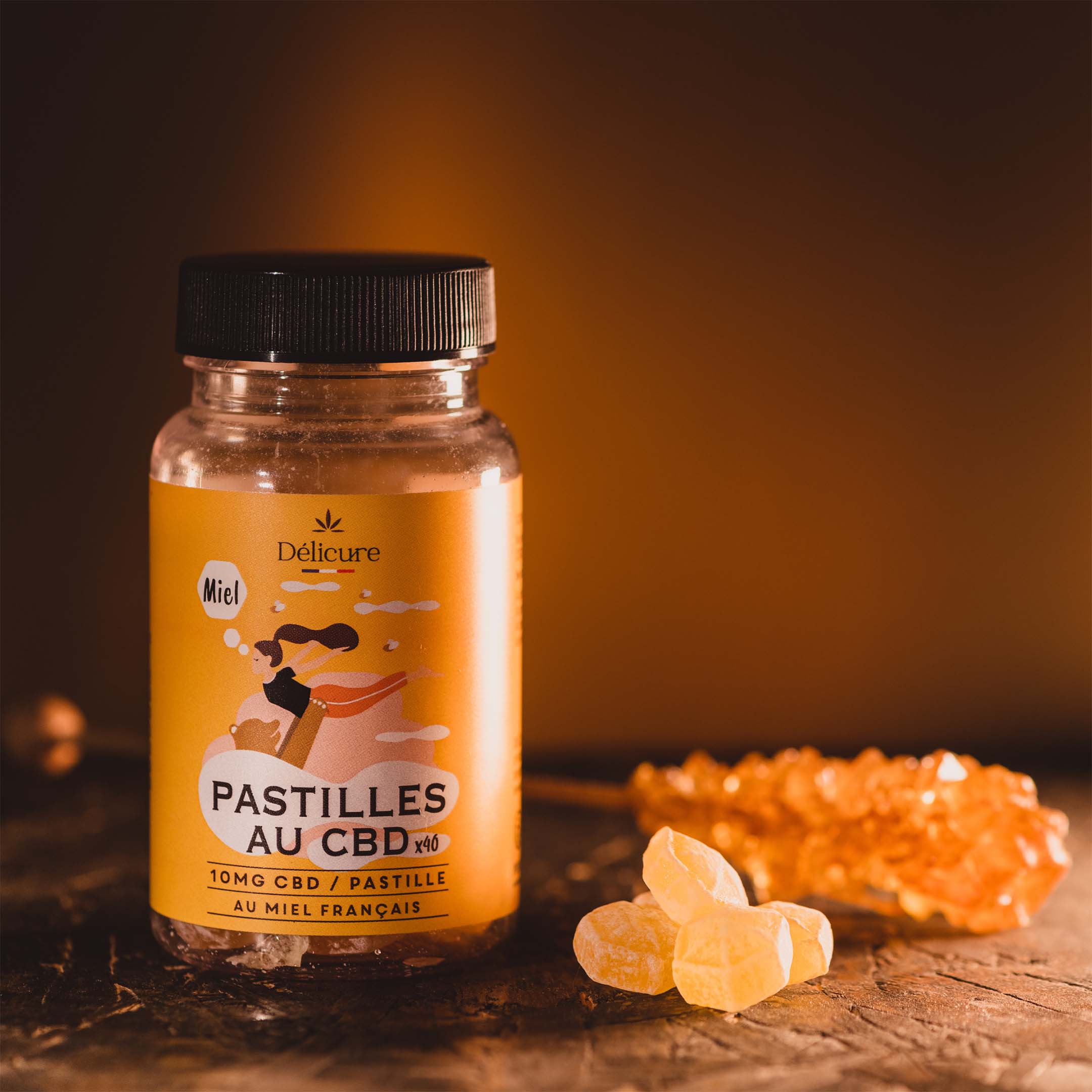 Confezione CBD Miele Fiori Francesi 1600 mg - Delicure Francia