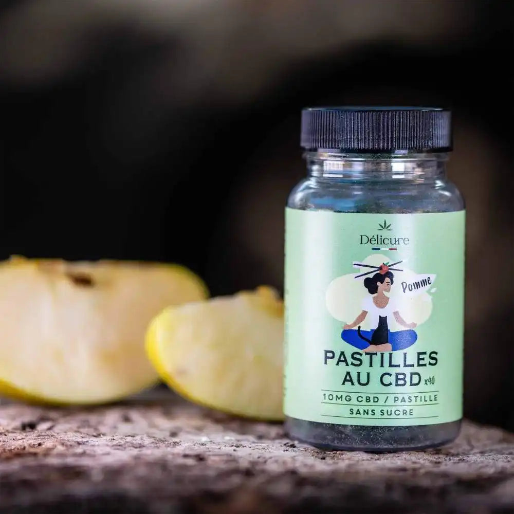 Bonbons CBD 400 mg pomme sans sucre - Délicure