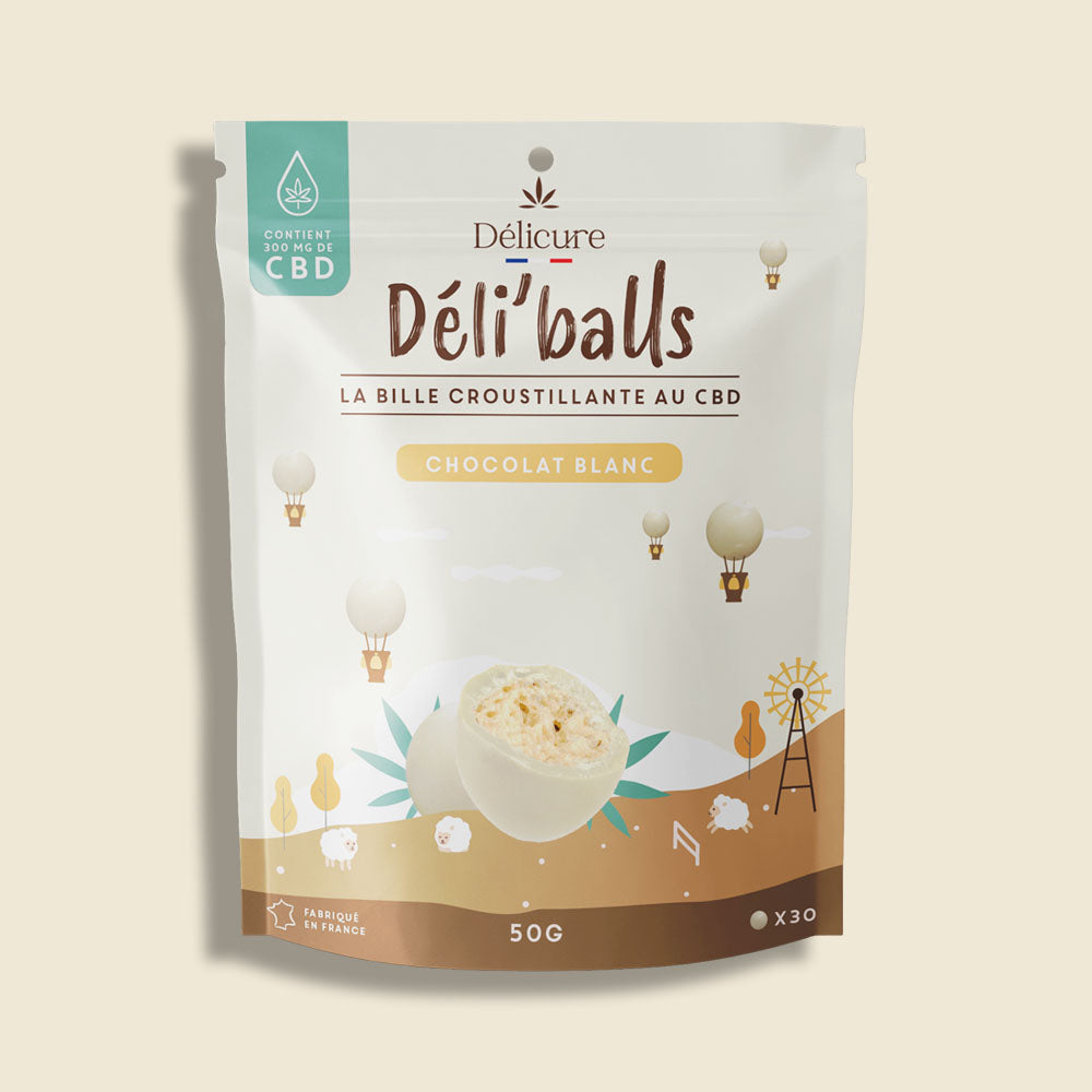 Déli'balls CBD chocolat blanc - Delicure France