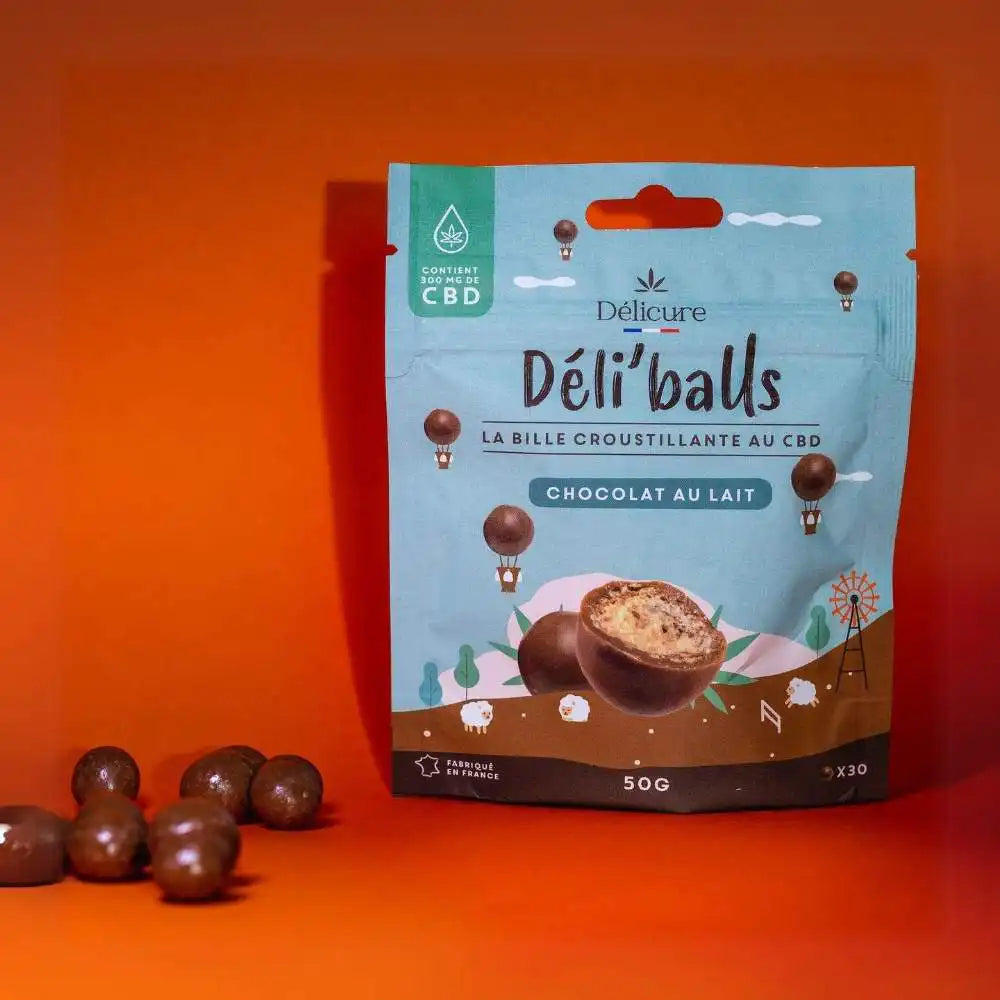 Déli'balls CBD chocolat au lait - Délicure