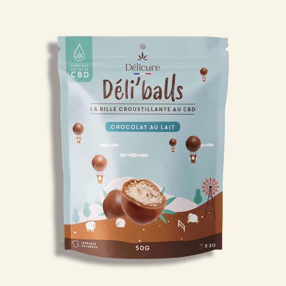 Déli'balls CBD chocolat au lait - Délicure