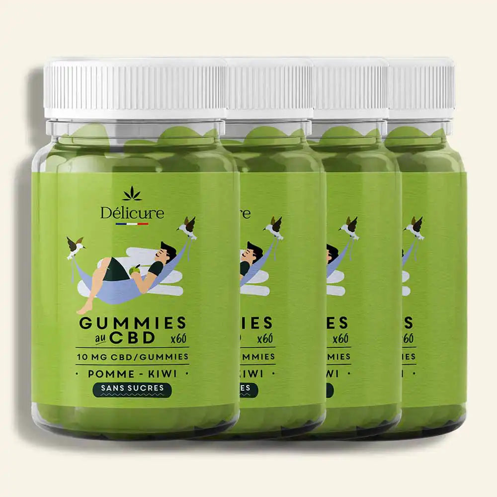 Pack gummies CBD pomme kiwi - Délicure