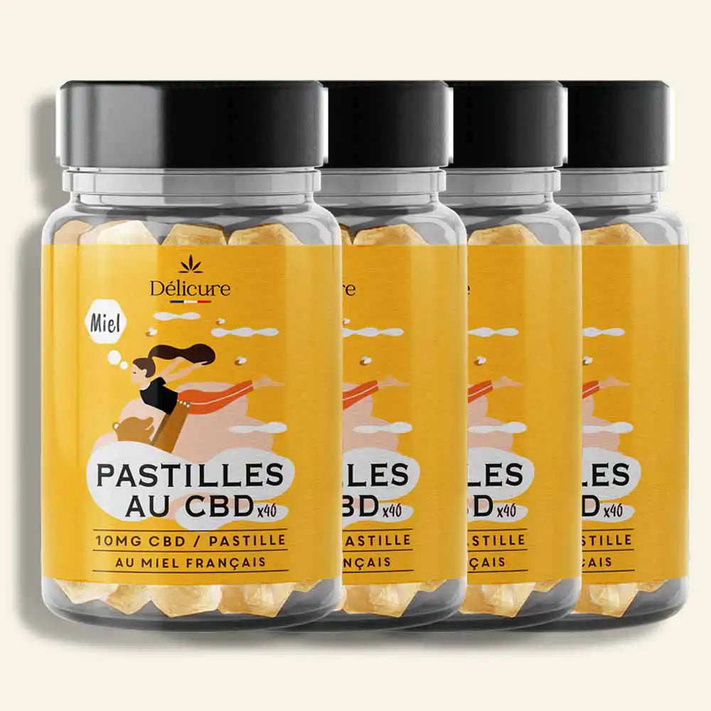 Pack Bonbons CBD Miel de fleurs français 1600 mg - Délicure